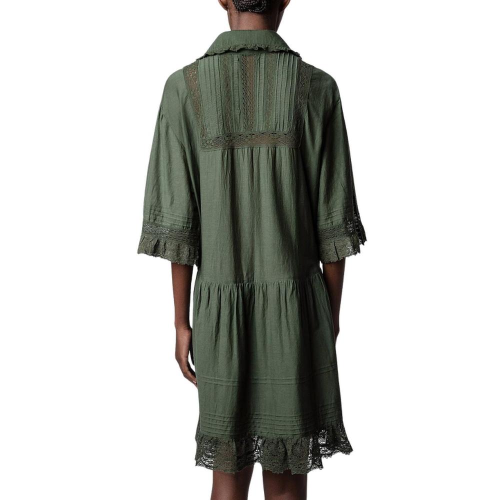 NEW ZADIG & VOLTAIRE rosea tomboy dress in kaki - Picture 3 of 3